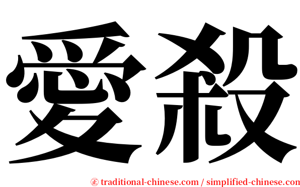 愛殺 serif font