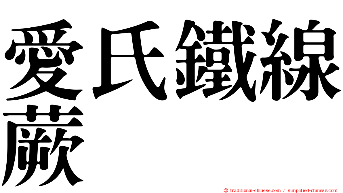 愛氏鐵線蕨