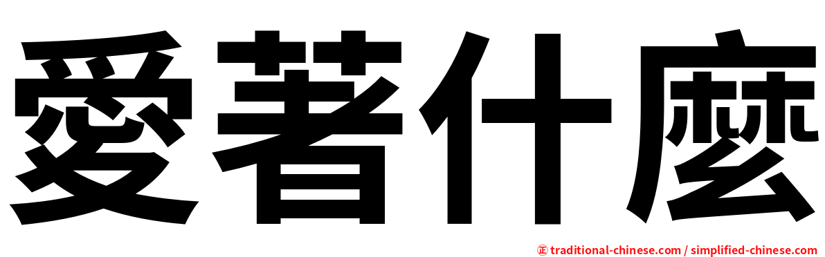 愛著什麼