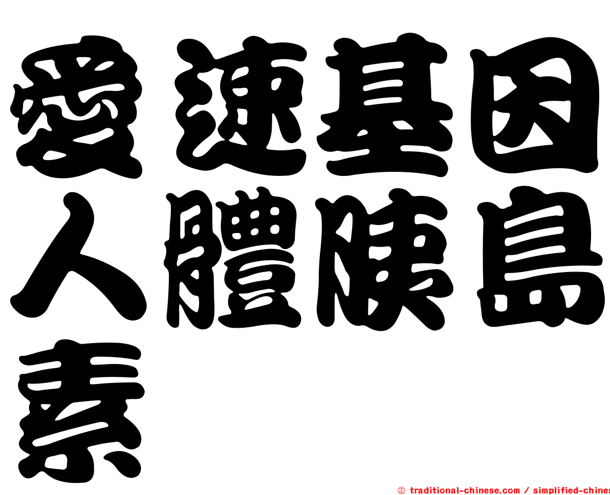 愛速基因人體胰島素