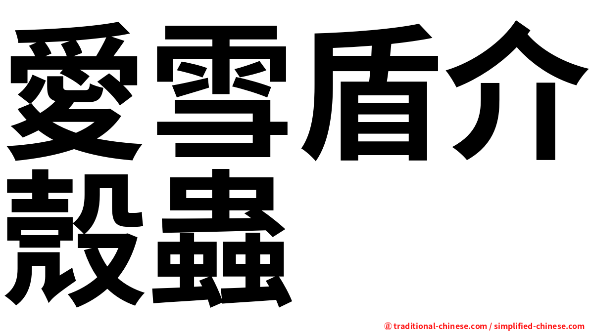 愛雪盾介殼蟲