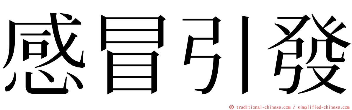 感冒引發 ming font