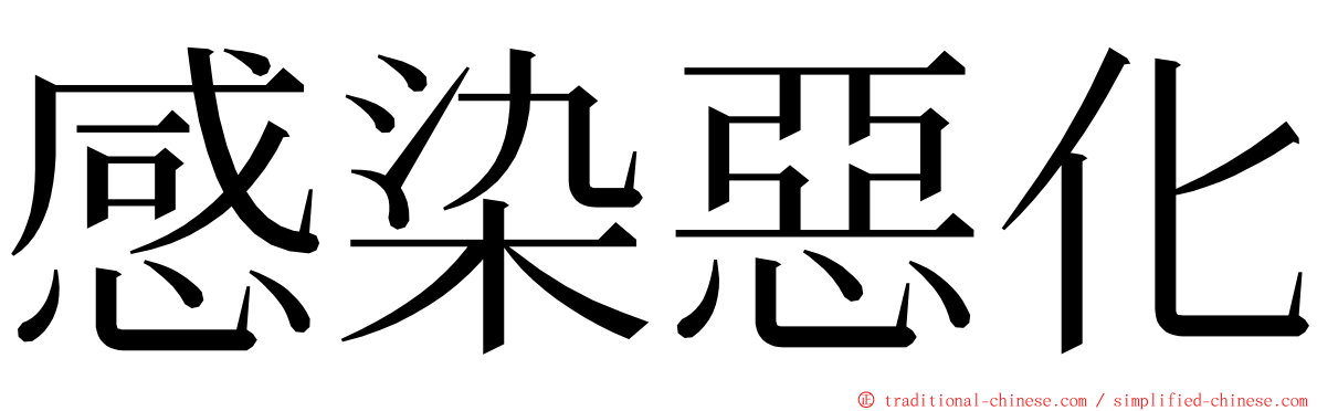 感染惡化 ming font