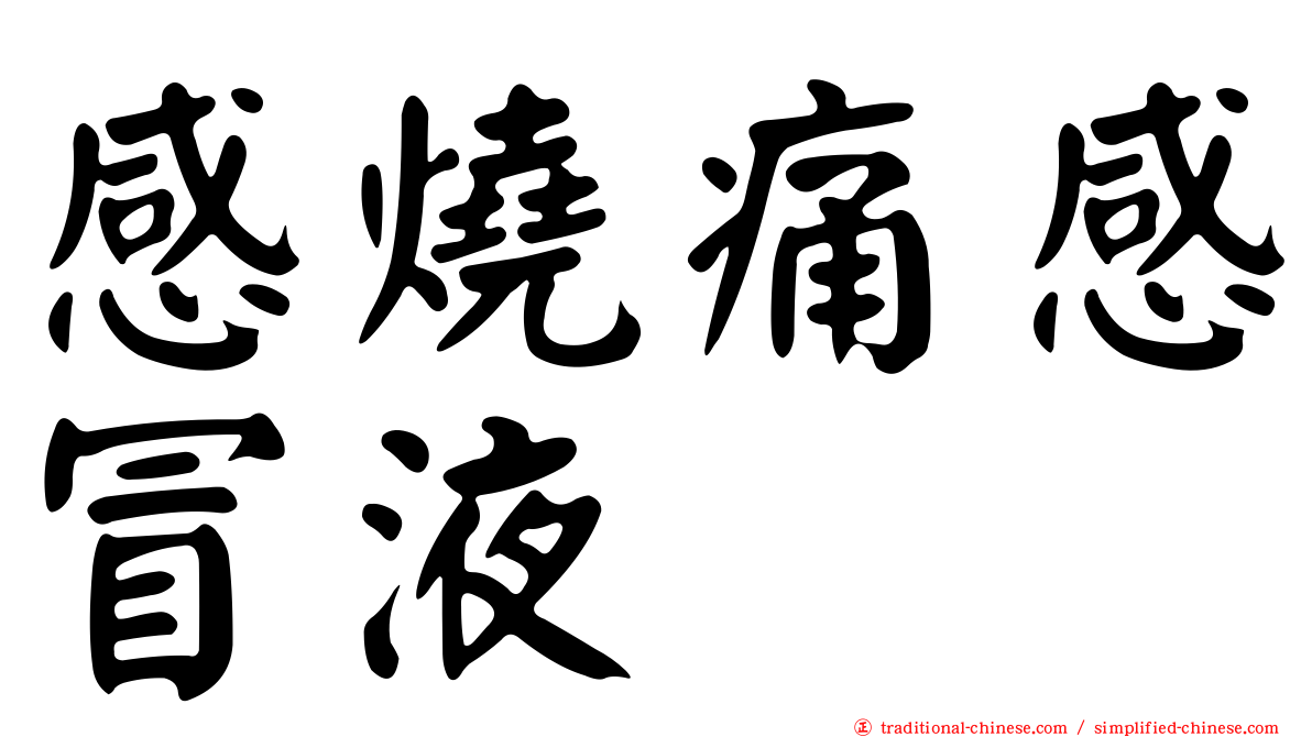 感燒痛感冒液