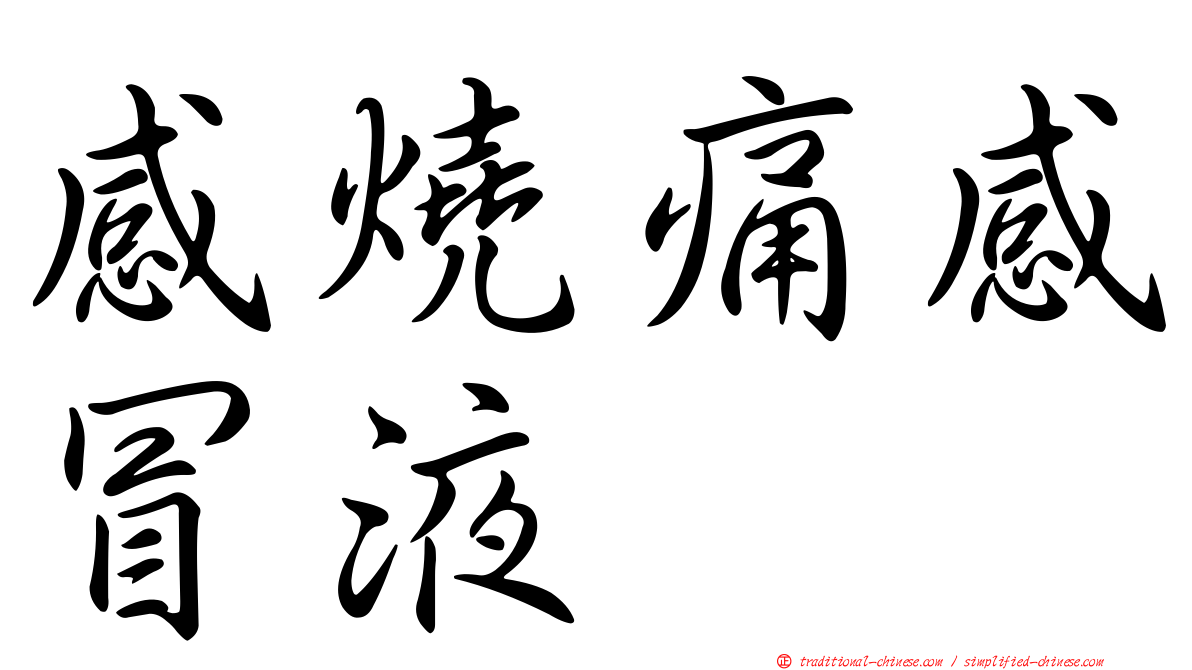 感燒痛感冒液