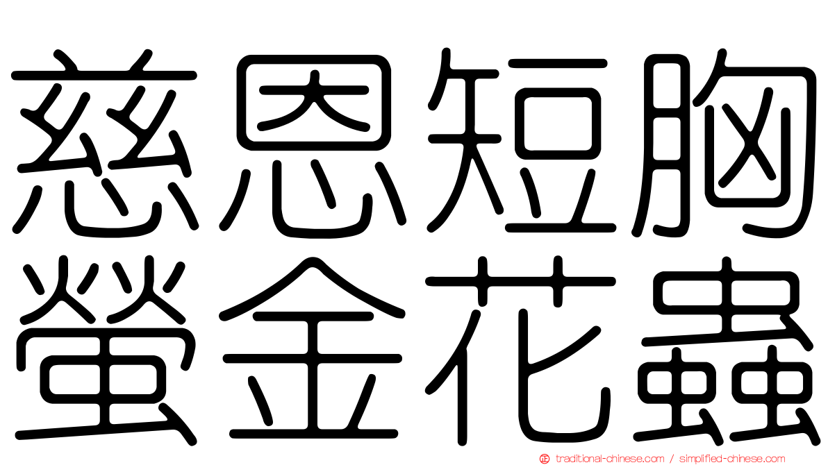 慈恩短胸螢金花蟲