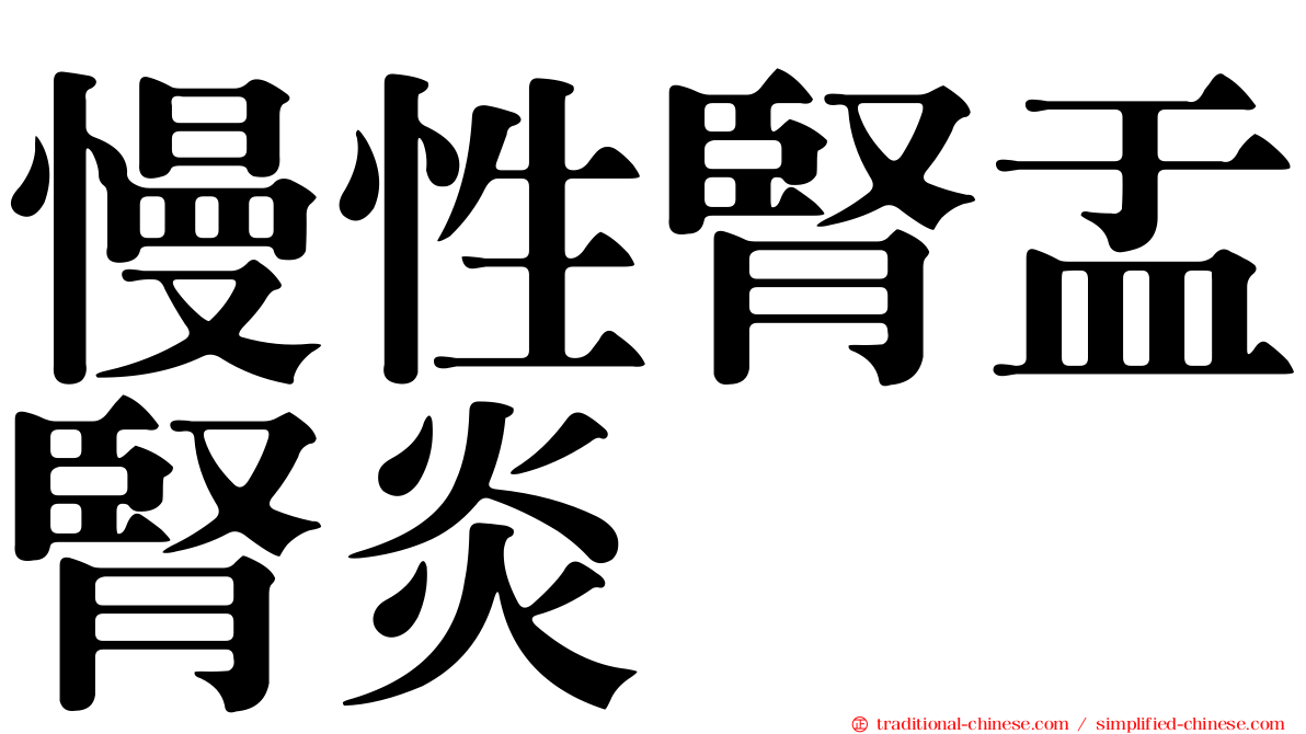 慢性腎盂腎炎