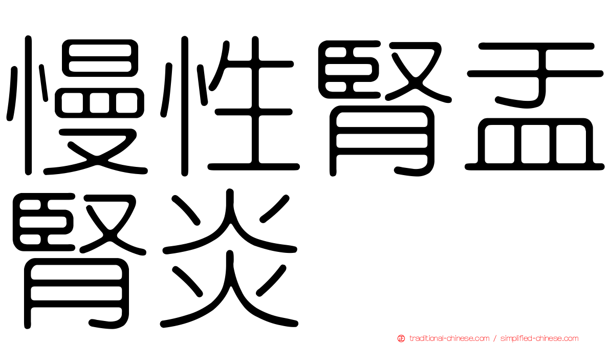 慢性腎盂腎炎