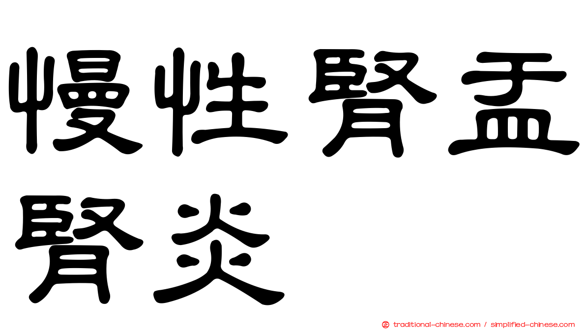 慢性腎盂腎炎
