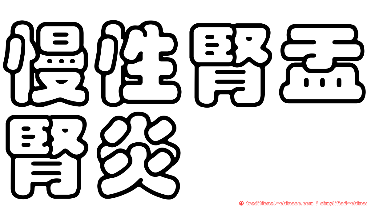 慢性腎盂腎炎