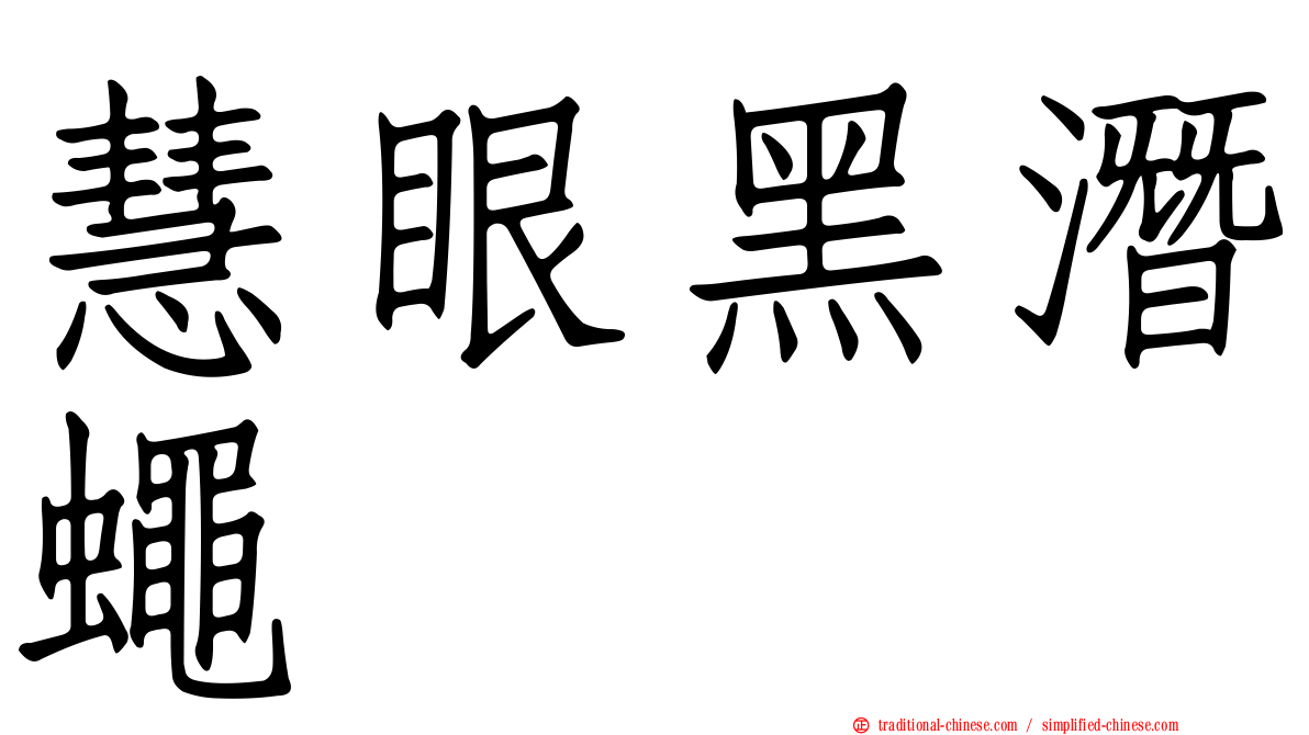 慧眼黑潛蠅