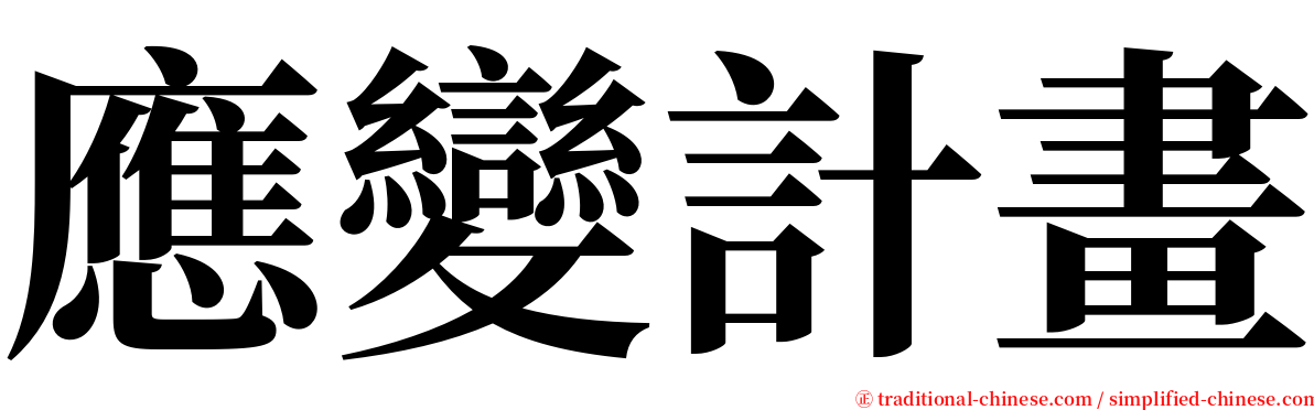 應變計畫 serif font