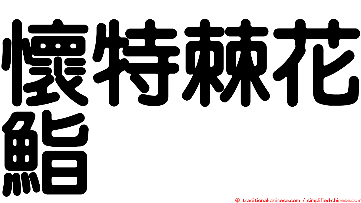 懷特棘花鮨