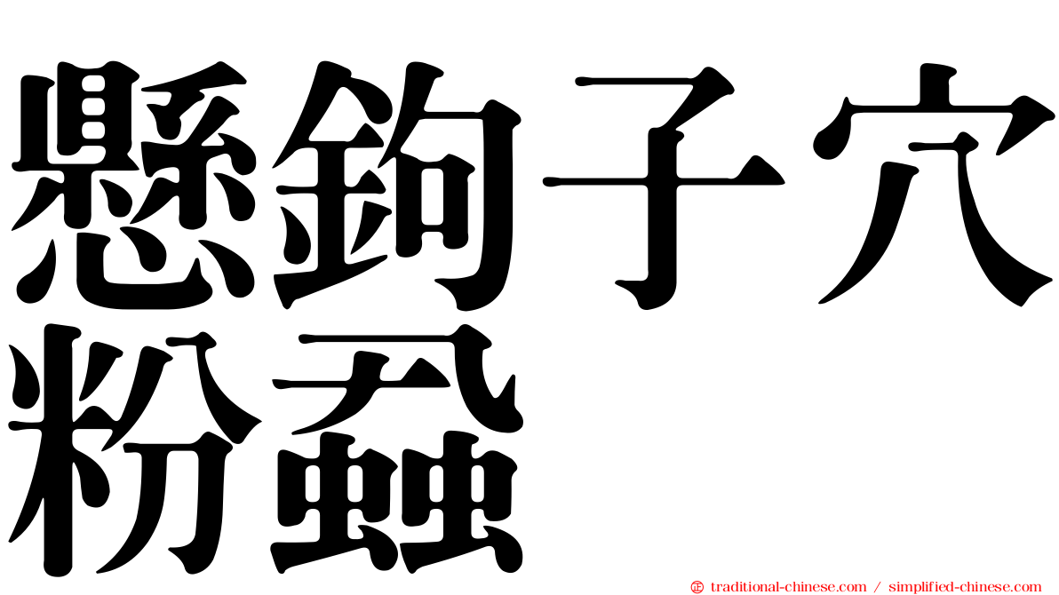 懸鉤子穴粉蝨