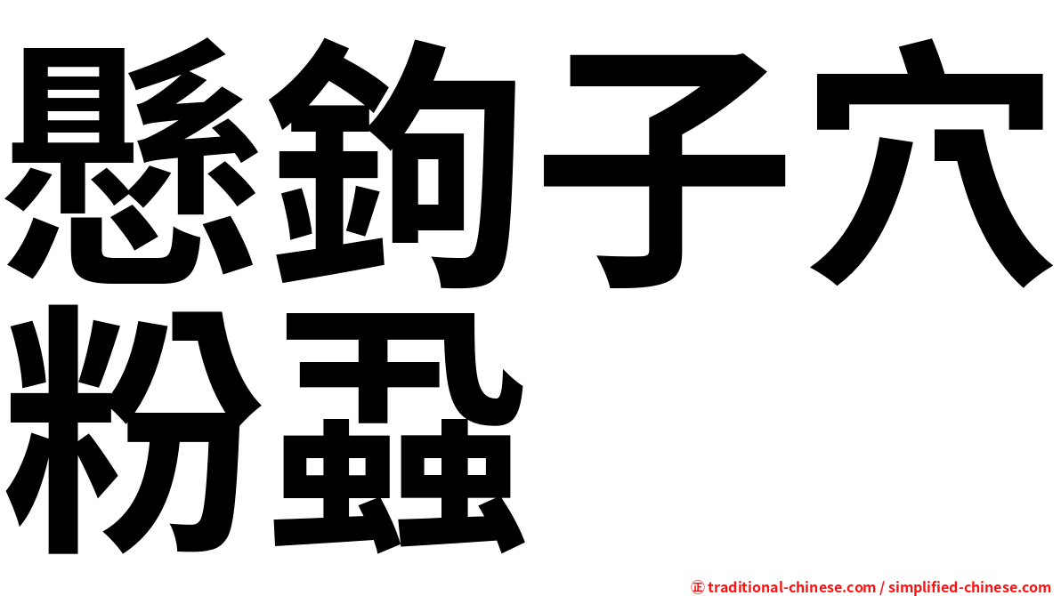 懸鉤子穴粉蝨
