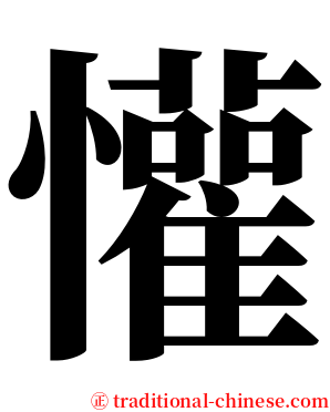 懽 serif font
