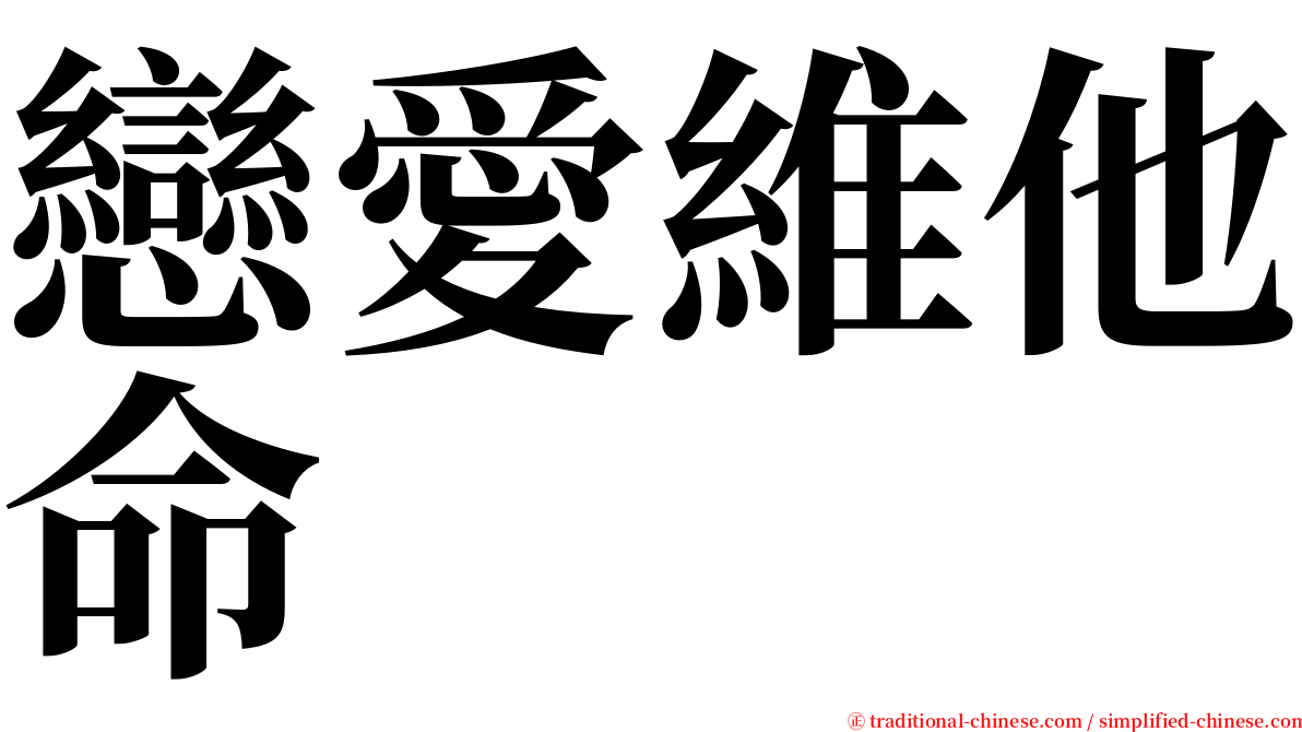 戀愛維他命 serif font