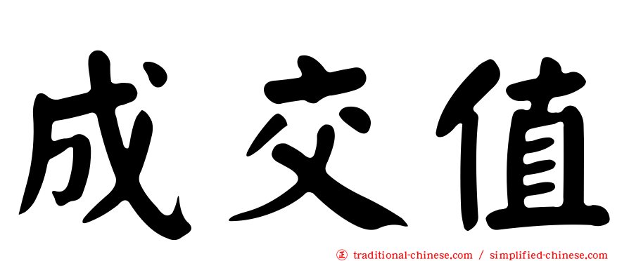 成交值