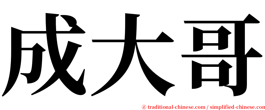 成大哥 serif font
