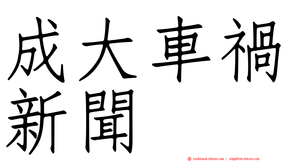 成大車禍新聞