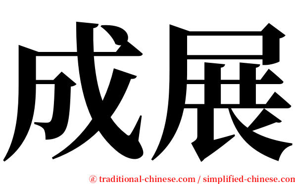 成展 serif font