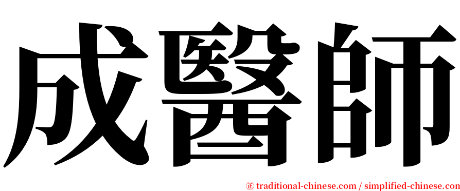 成醫師 serif font