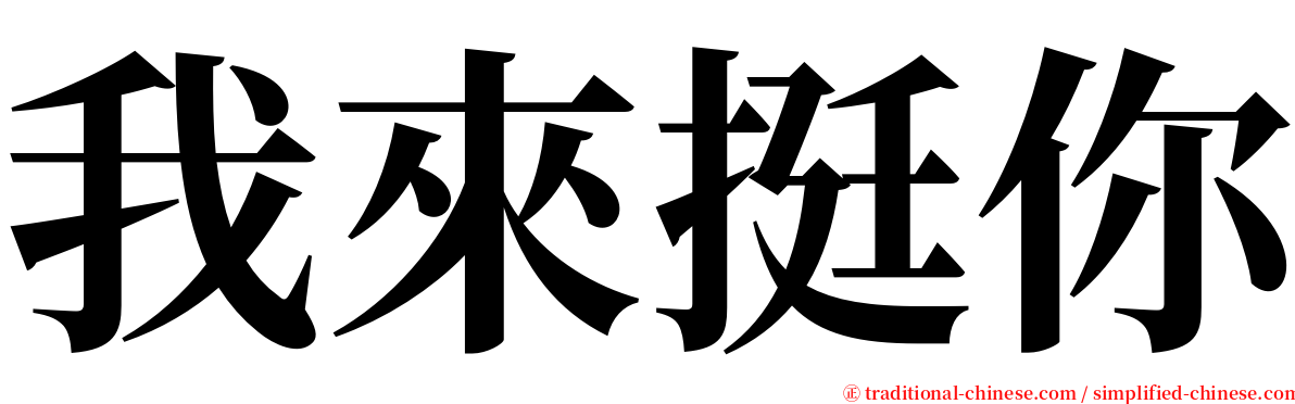 我來挺你 serif font