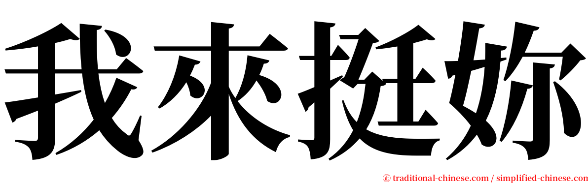 我來挺妳 serif font