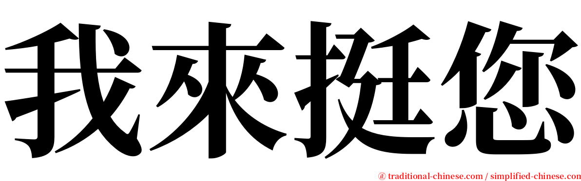 我來挺您 serif font