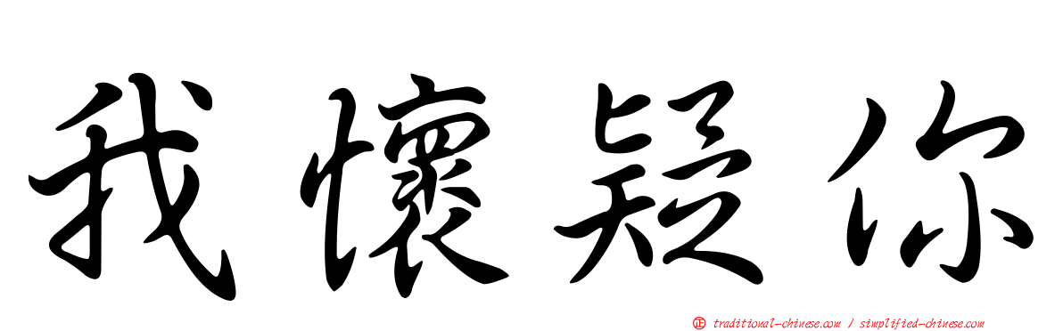 我懷疑你