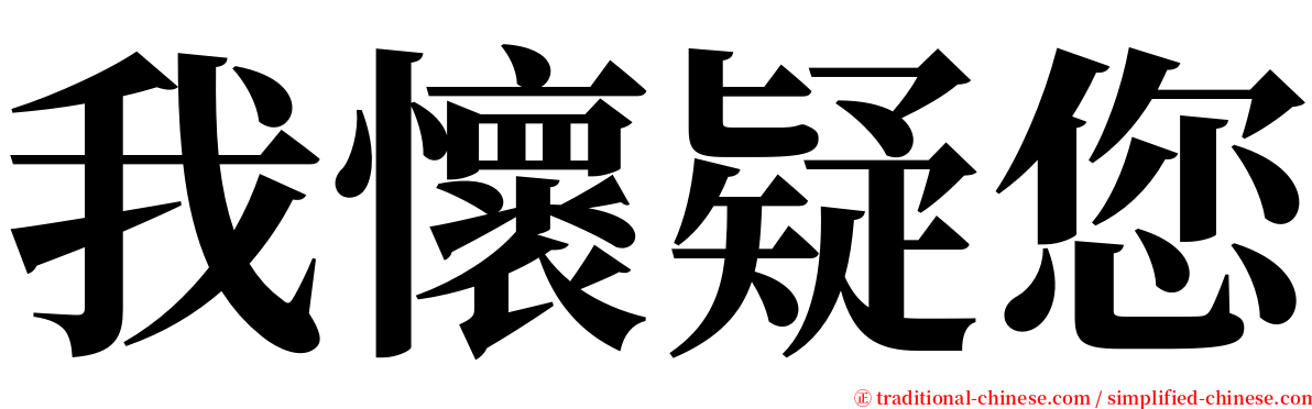 我懷疑您 serif font