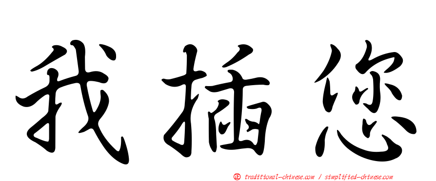 我插您