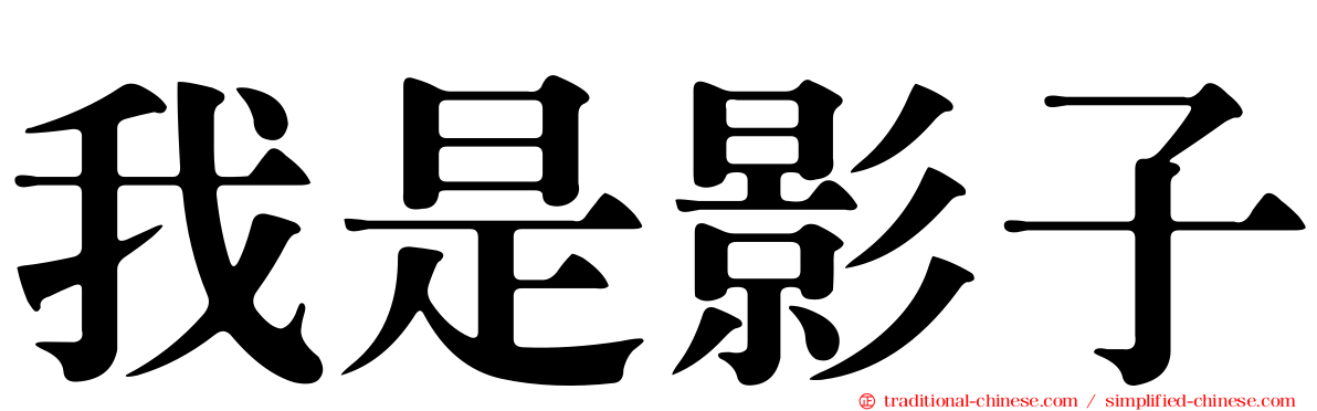 我是影子