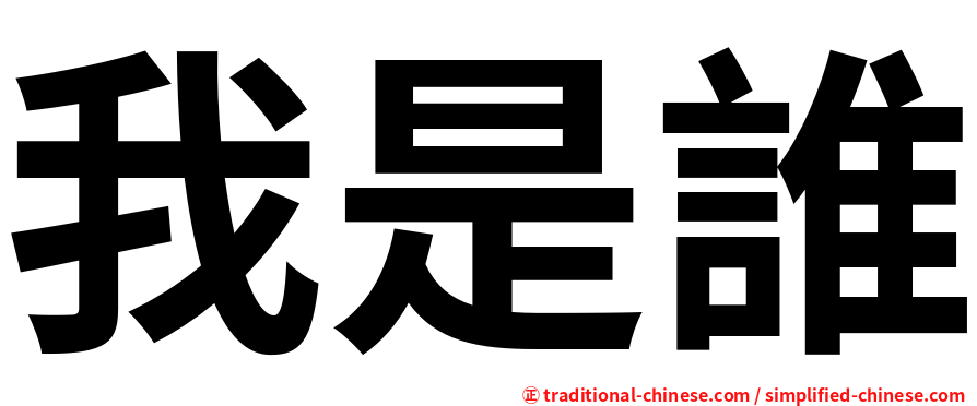 我是誰