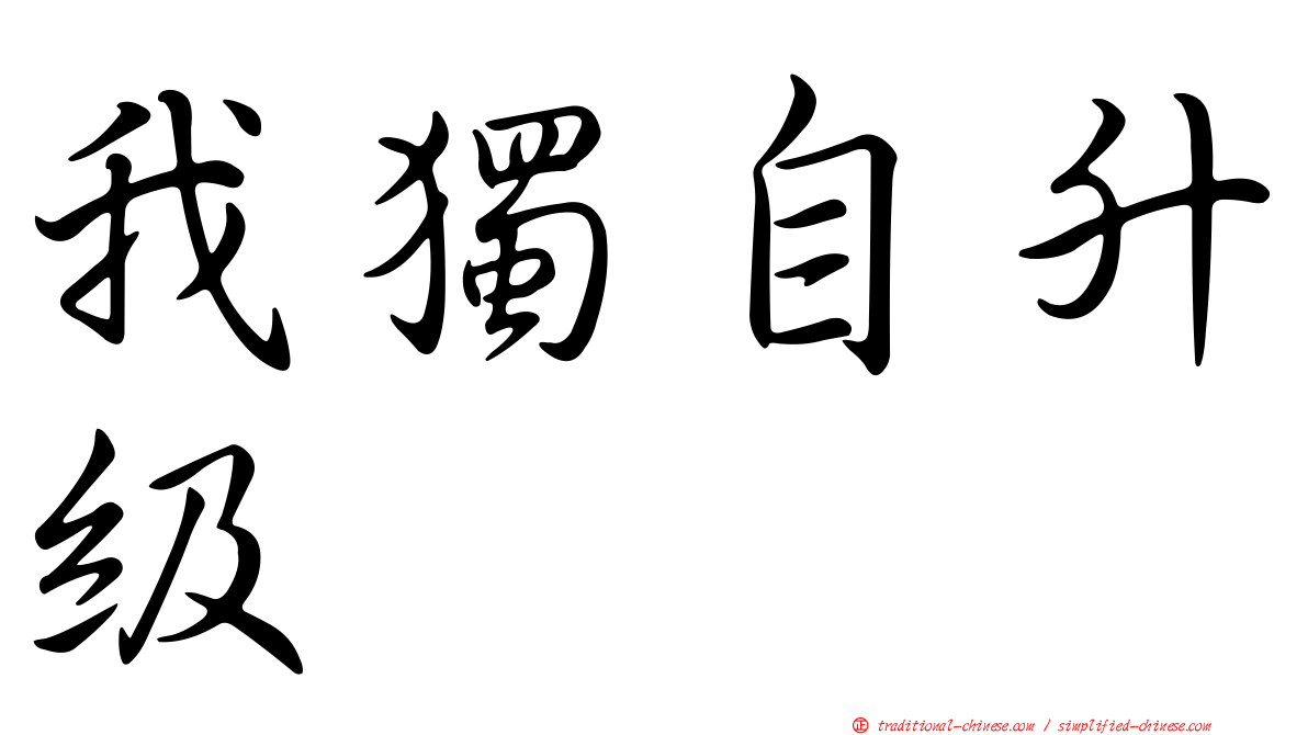 我獨自升級