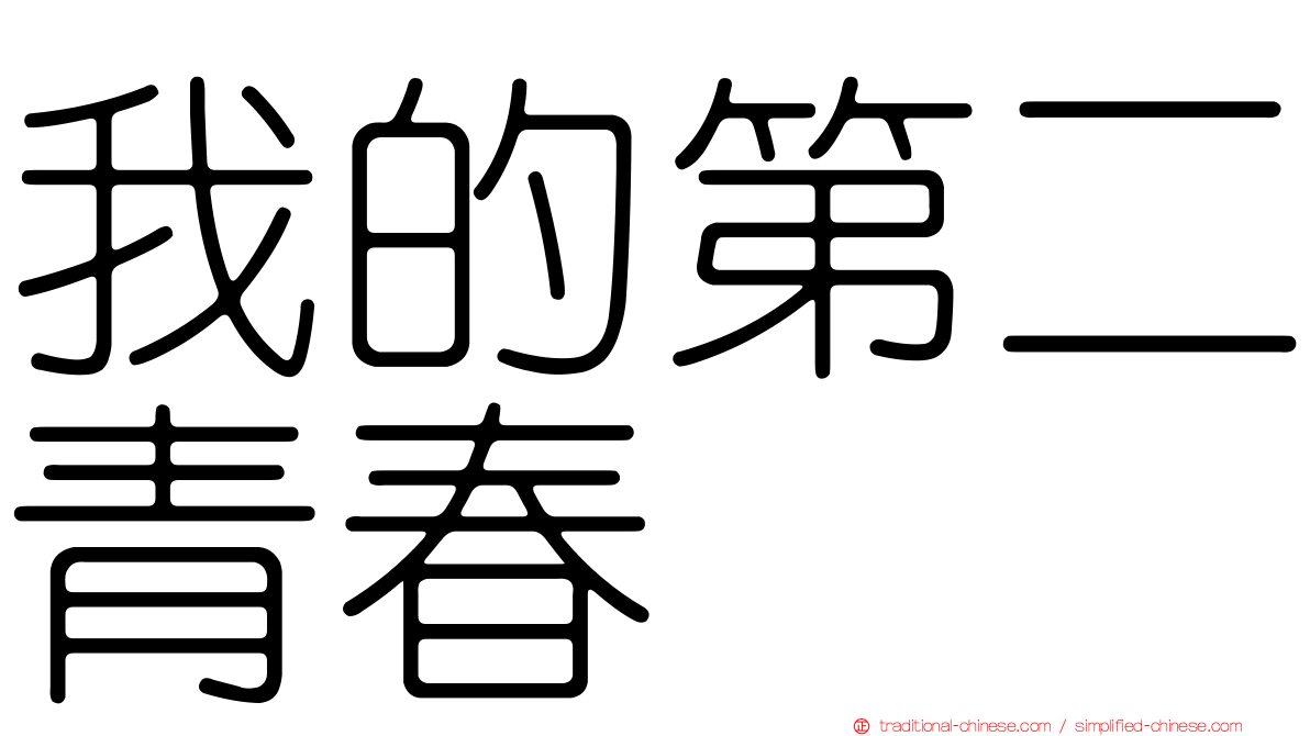 我的第二青春