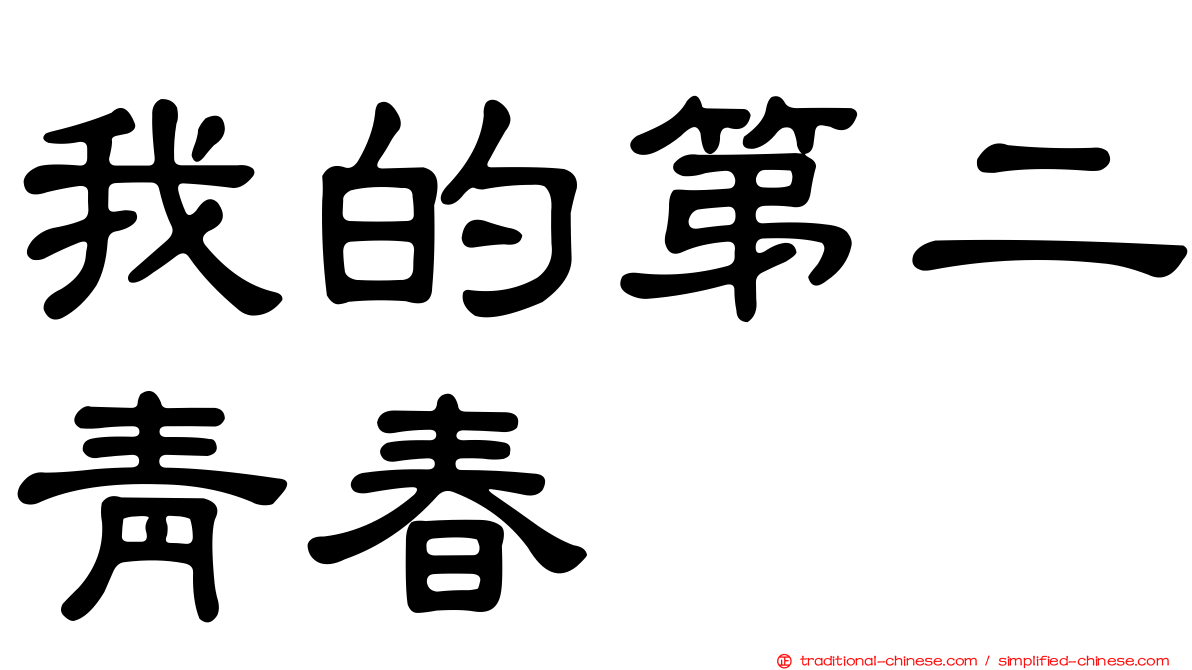 我的第二青春