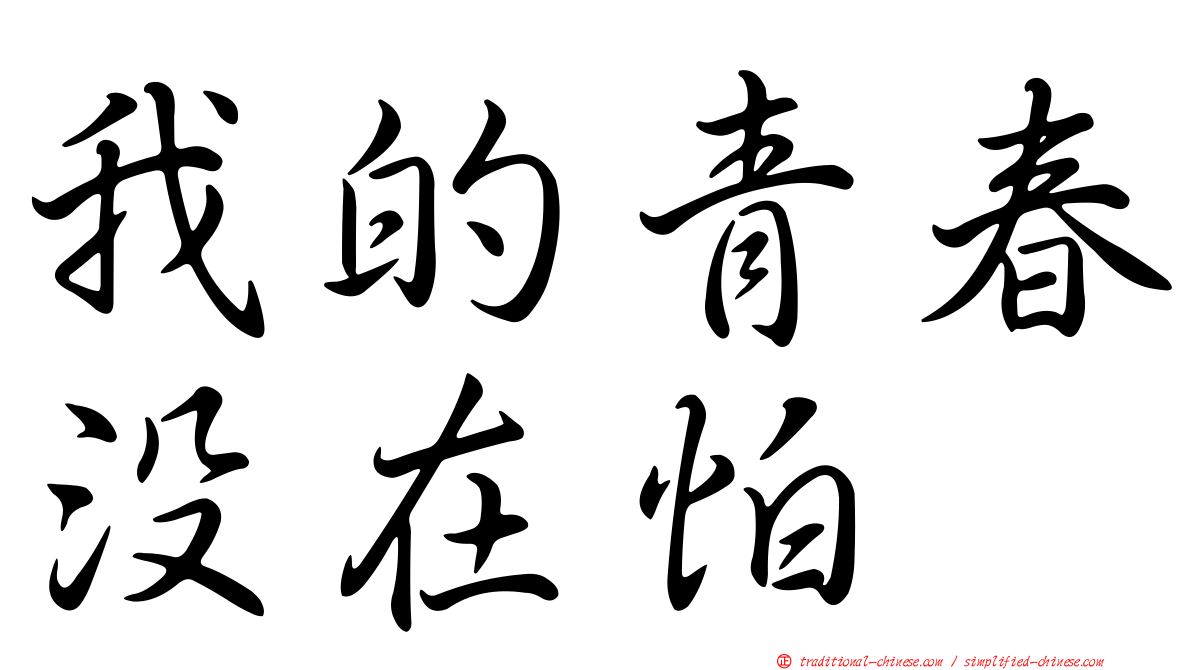 我的青春沒在怕