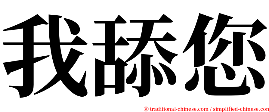 我舔您 serif font