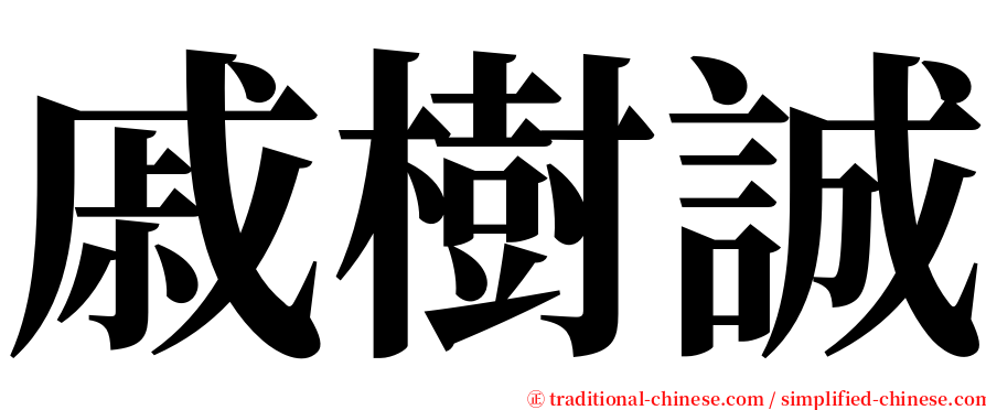 戚樹誠 serif font