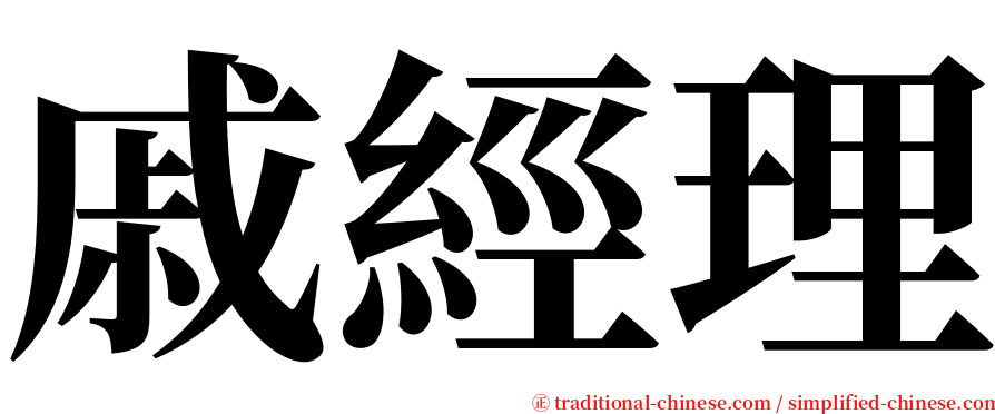 戚經理 serif font