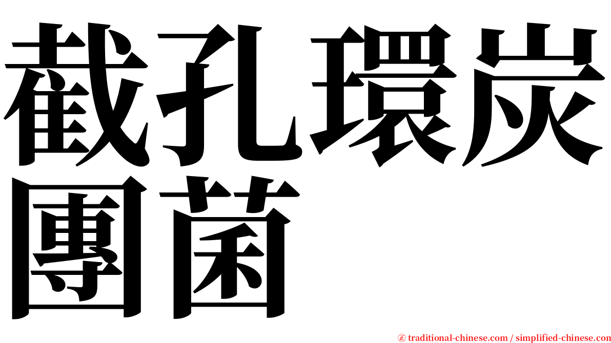 截孔環炭團菌 serif font