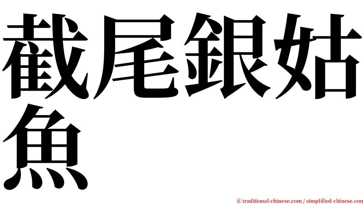 截尾銀姑魚 serif font