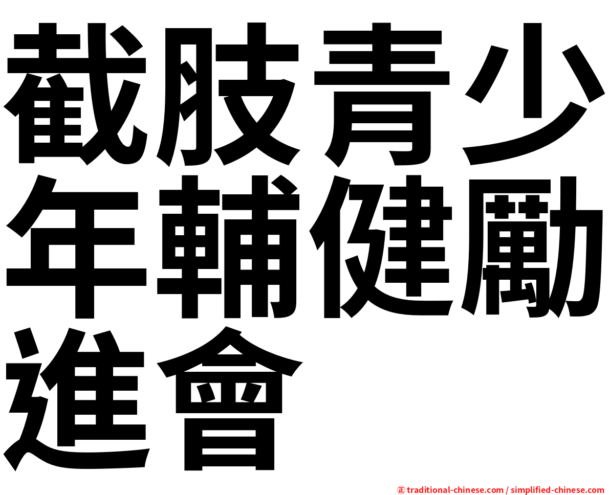 截肢青少年輔健勵進會
