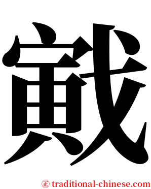 戭 serif font