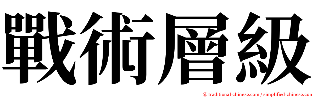 戰術層級 serif font