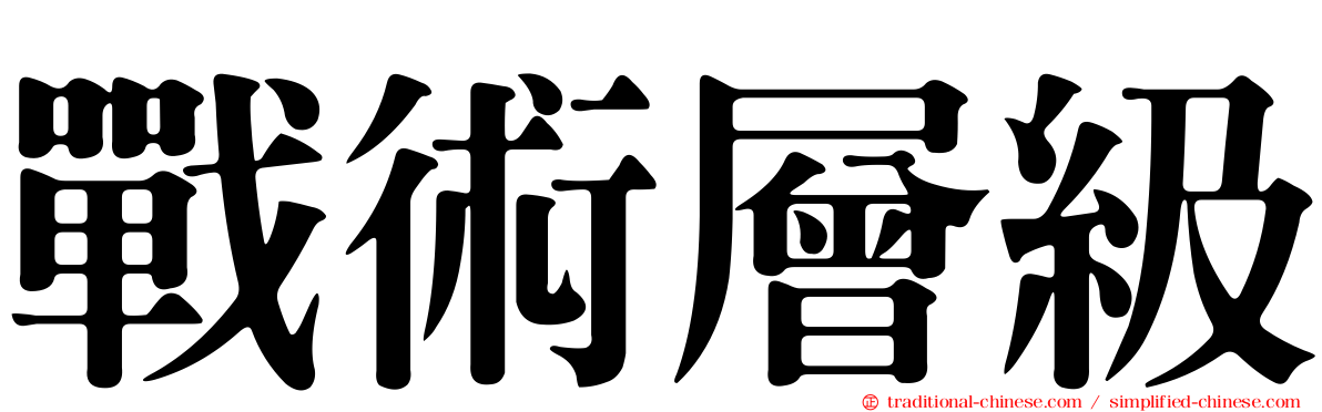 戰術層級