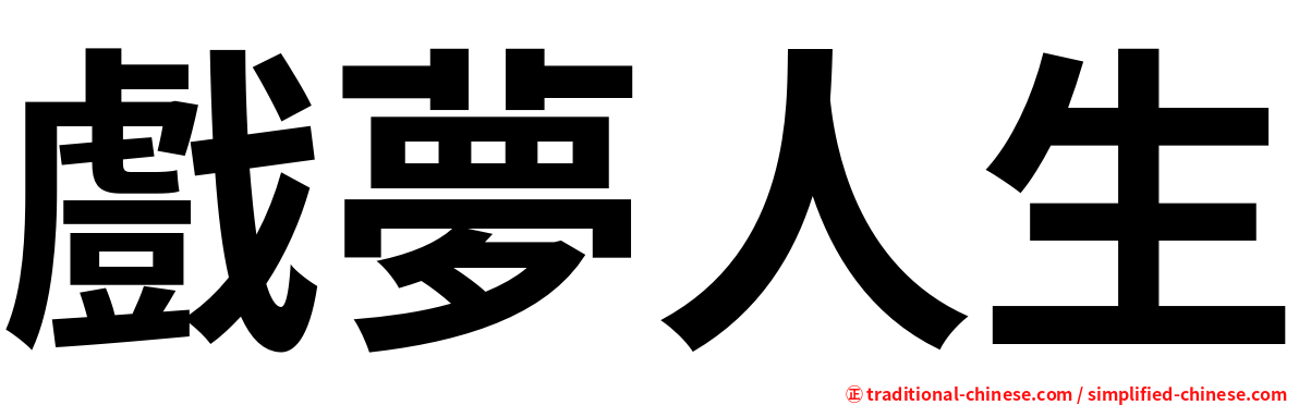 戲夢人生