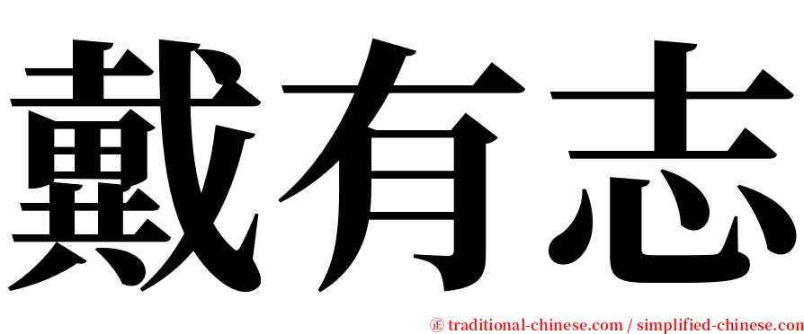 戴有志 serif font