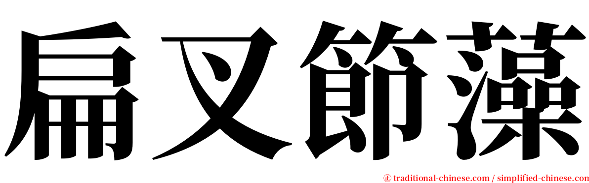 扁叉節藻 serif font